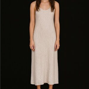 Nurture Linen blend Sleeveless maxi Long dress beige large women’s